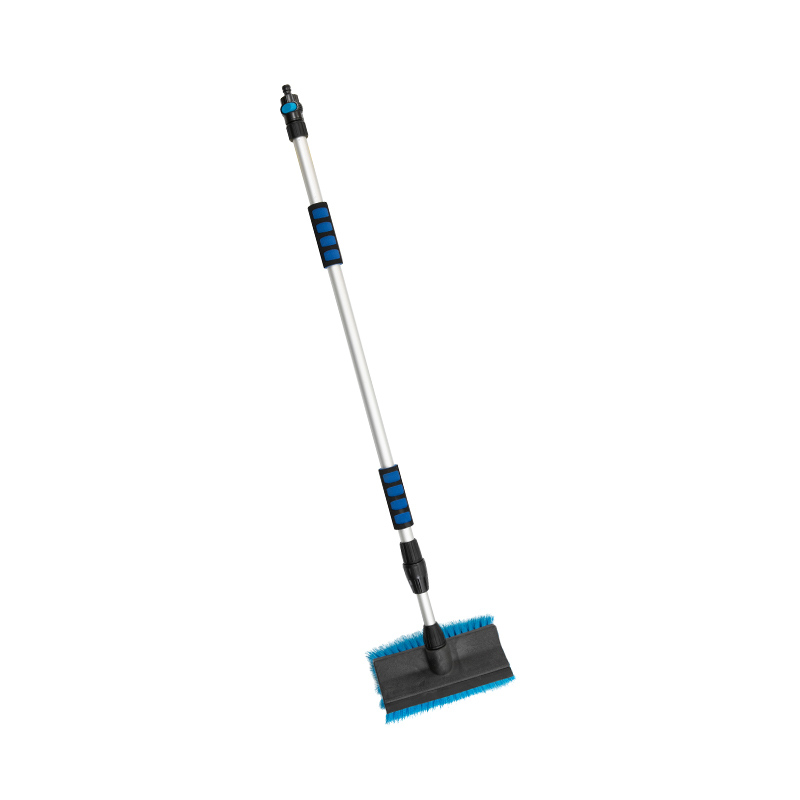 CAR WASH BRUSH-Adjustable Hog Hair Blue Bristle Car Wash Broom